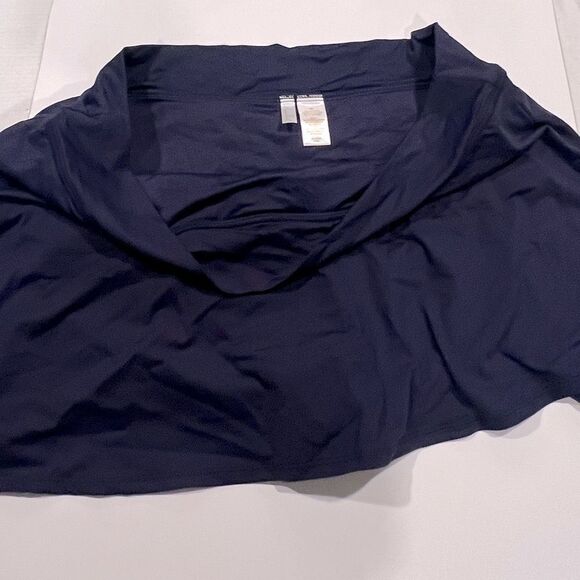 Anne Cole Women's Plus Size Color Rock Skirt Swim Bottom in Blue Size 20W Navy - Picture 7 of 11
